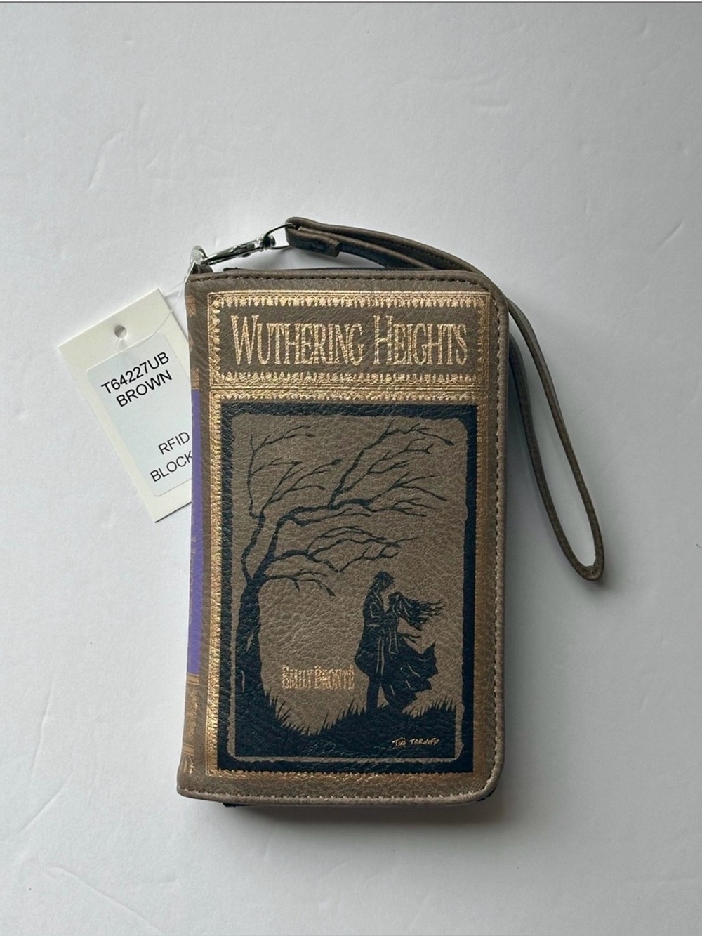 Wuthering Heights Brown Wristlet Wallet - RFID Blocking